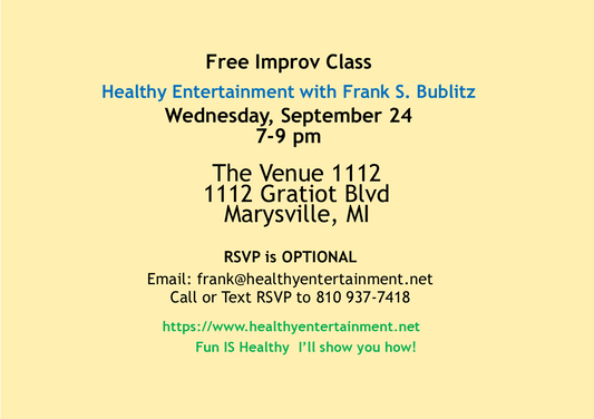 FREE Improv Class Wednesday September 24